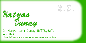 matyas dunay business card